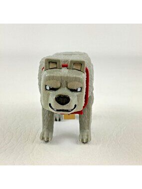 Minecraft Movie Dennis The Wolf Action Figure Poseable Character Toy 2024